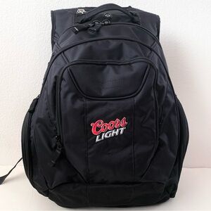 Vintage Coors Light Large Outdoor Pro Backpack in Black utility